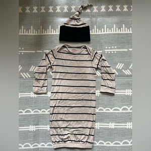 Everly Grey Baby Gown 2pc Set- 3M